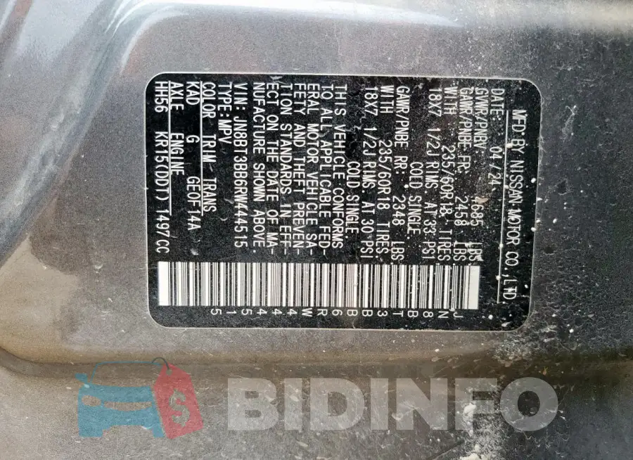 JN8BT3BB6RW444515 Photo# 12