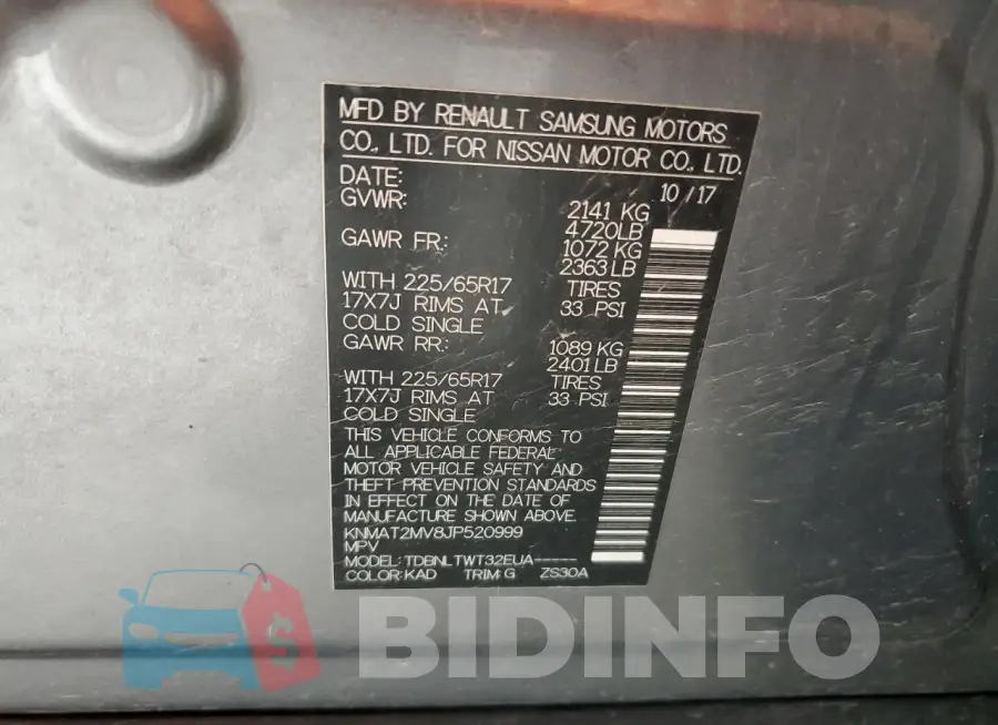 KNMAT2MV8JP520999 Photo# 13