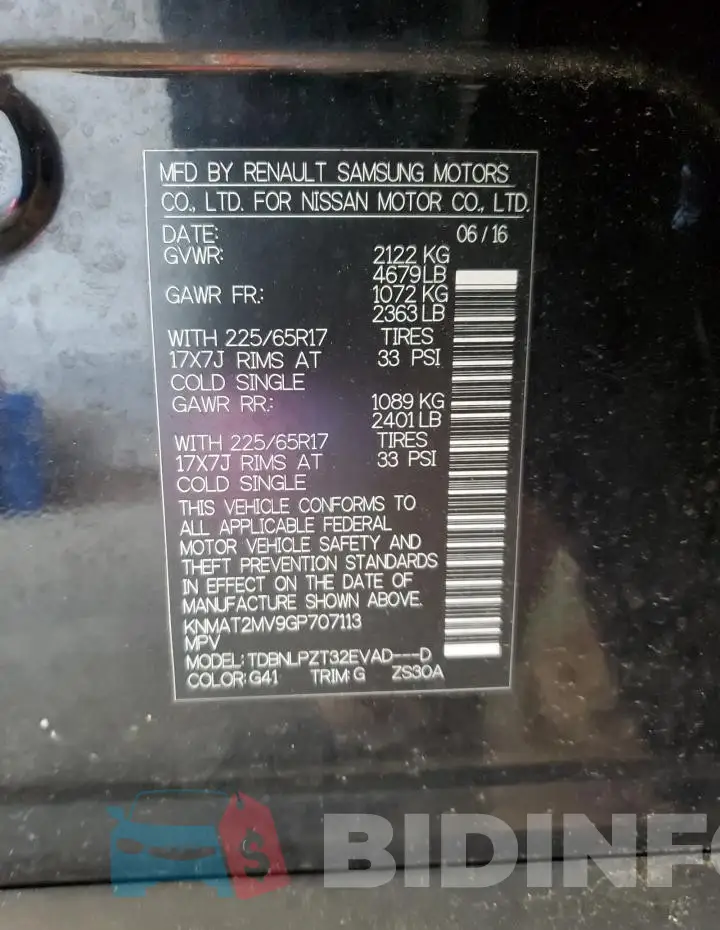 KNMAT2MV9GP707113 Photo# 13