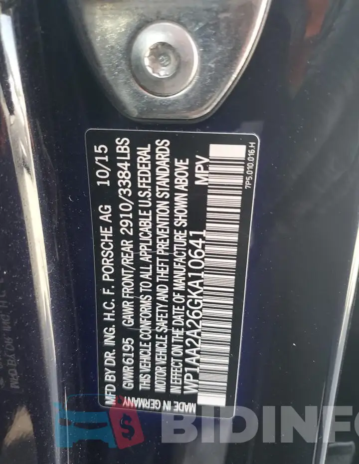 WP1AA2A26GKA10641 Photo# 13