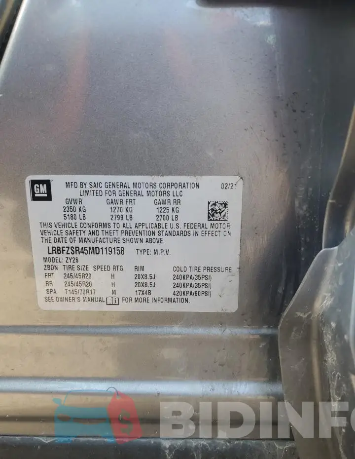 LRBFZSR45MD119158 Photo# 12