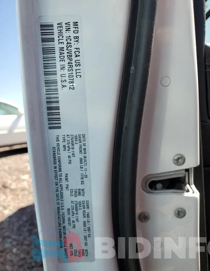 1C4SJVBP4RS107812 Photo# 12