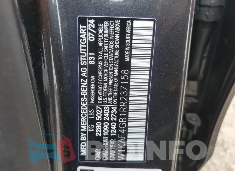 W1KAF4GB1RR237158 Photo# 12