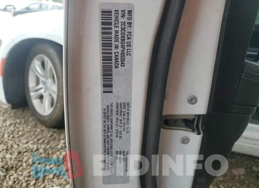 2C3CDXBG4PH653543 Photo# 12