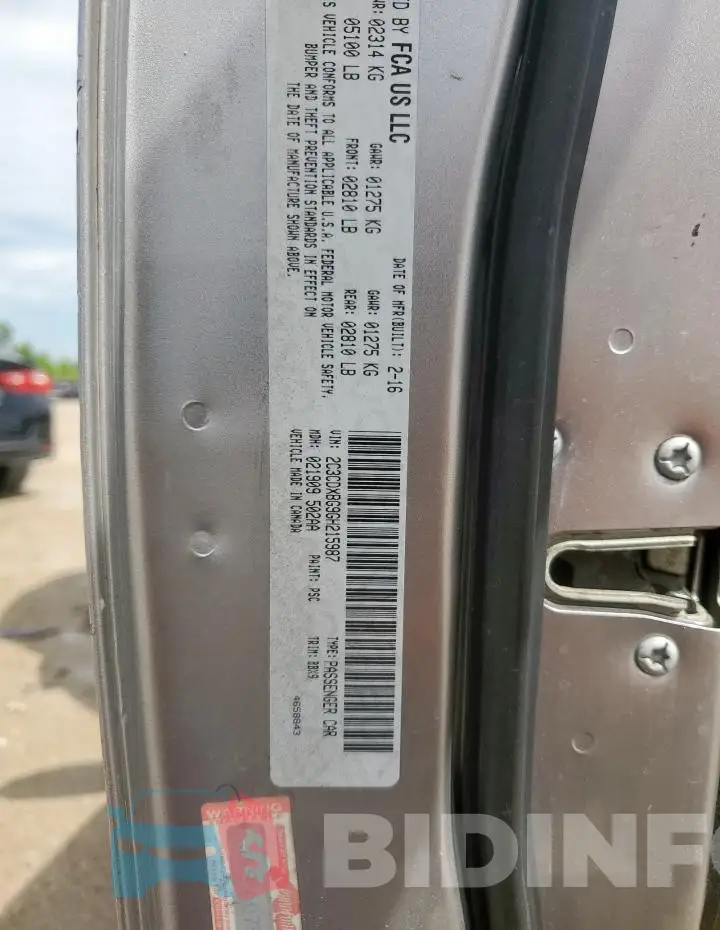 2C3CDXBG9GH215987 Photo# 13