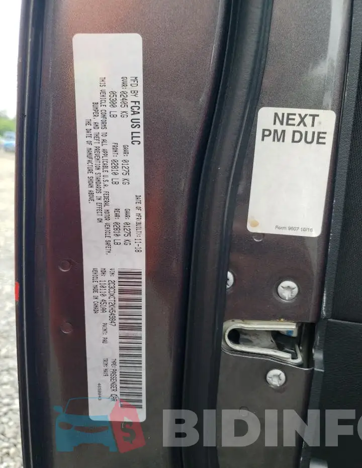 2C3CDXCT2KH549847 Photo# 12