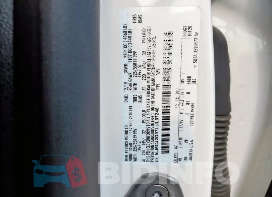 5LMCJ2D97LUL07248 Photo# 14