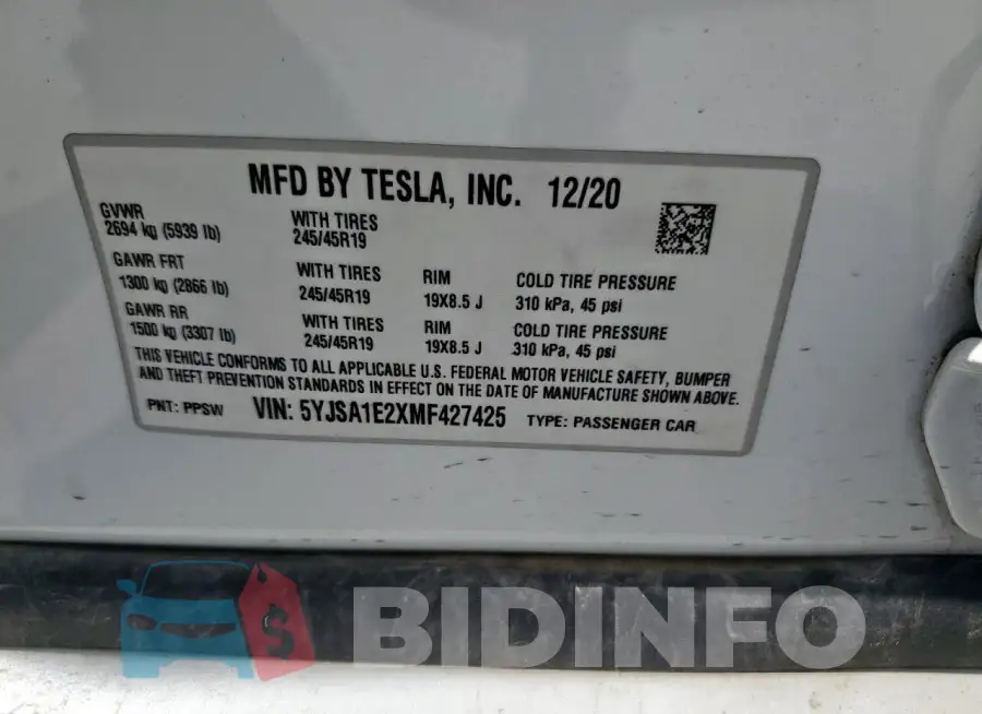 5YJSA1E2XMF427425 Photo# 13
