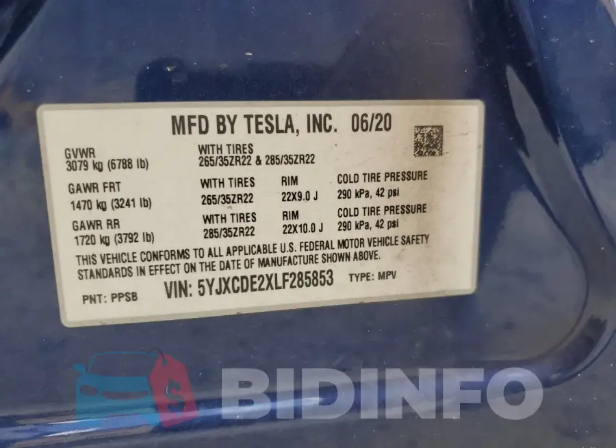 5YJXCDE2XLF285853 Photo# 14