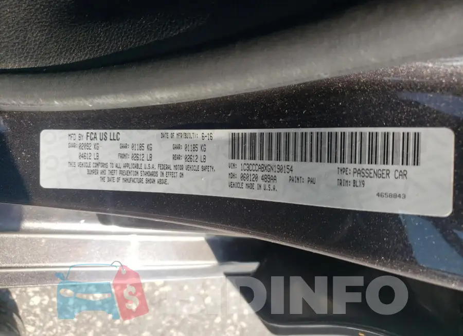 1C3CCCABXGN190154 Photo# 12