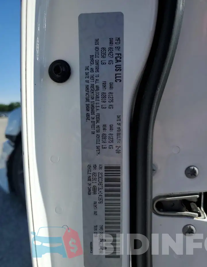 2C3CCABT3LH141876 Photo# 12