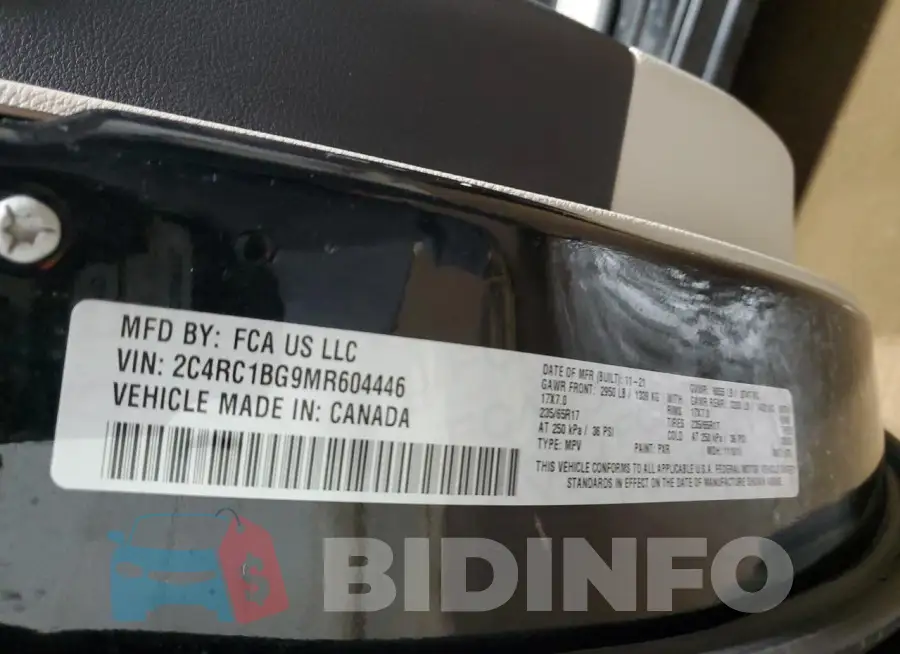 2C4RC1BG9MR604446 Photo# 13