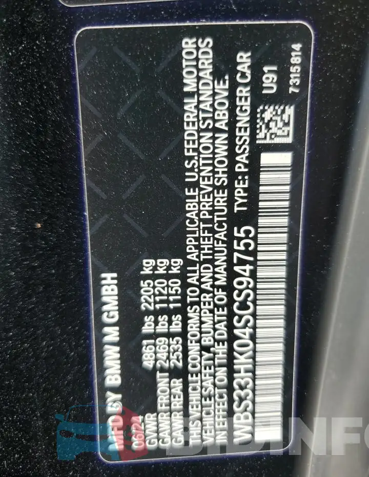 WBS33HK04SCS94755 Photo# 12