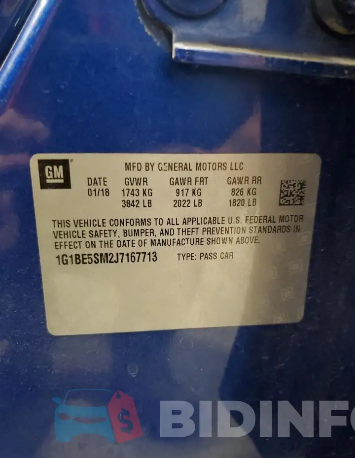 1G1BE5SM2J7167713 Photo# 12