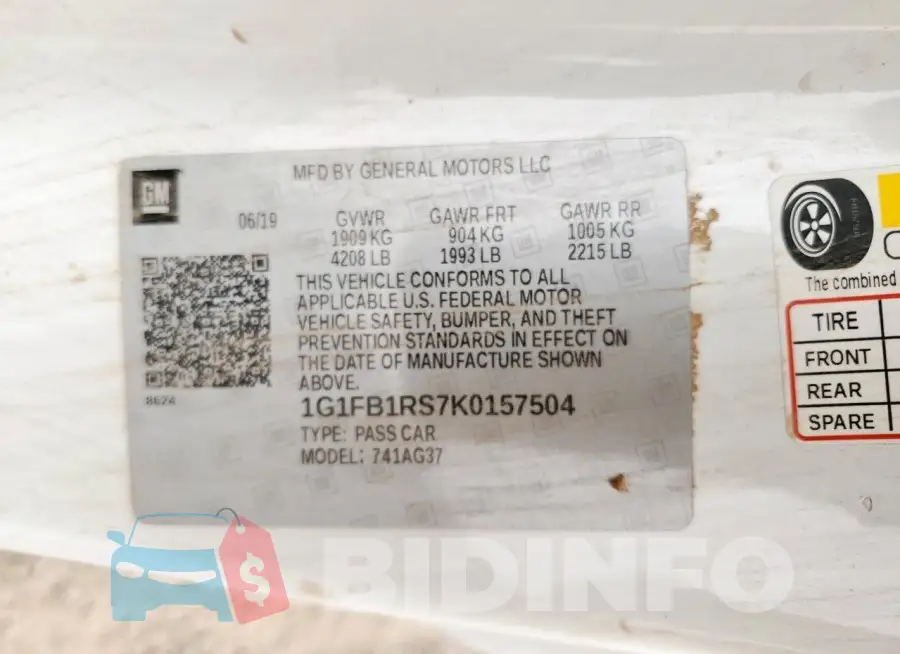 1G1FB1RS7K0157504 Photo# 12