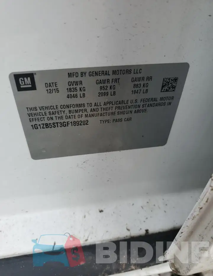 1G1ZB5ST3GF189202 Photo# 13