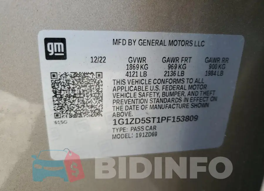 1G1ZD5ST1PF153809 Photo# 12