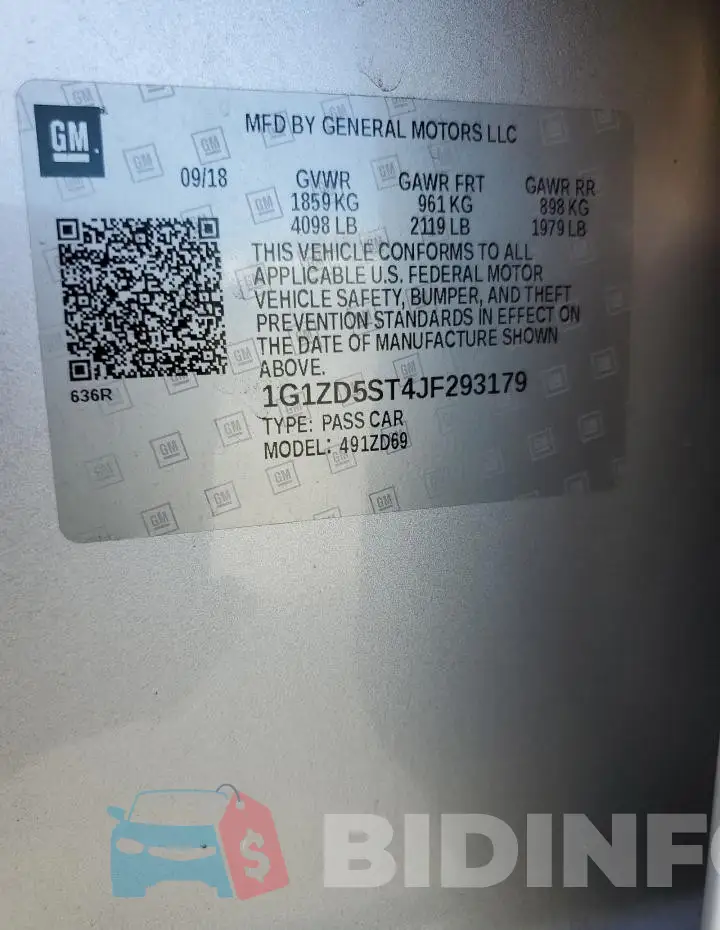 1G1ZD5ST4JF293179 Photo# 13