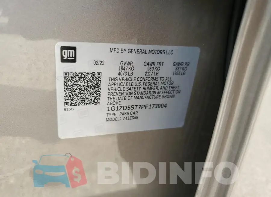 1G1ZD5ST7PF173904 Photo# 12