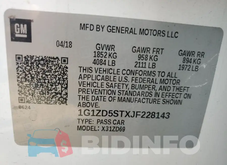 1G1ZD5STXJF228143 Photo# 12