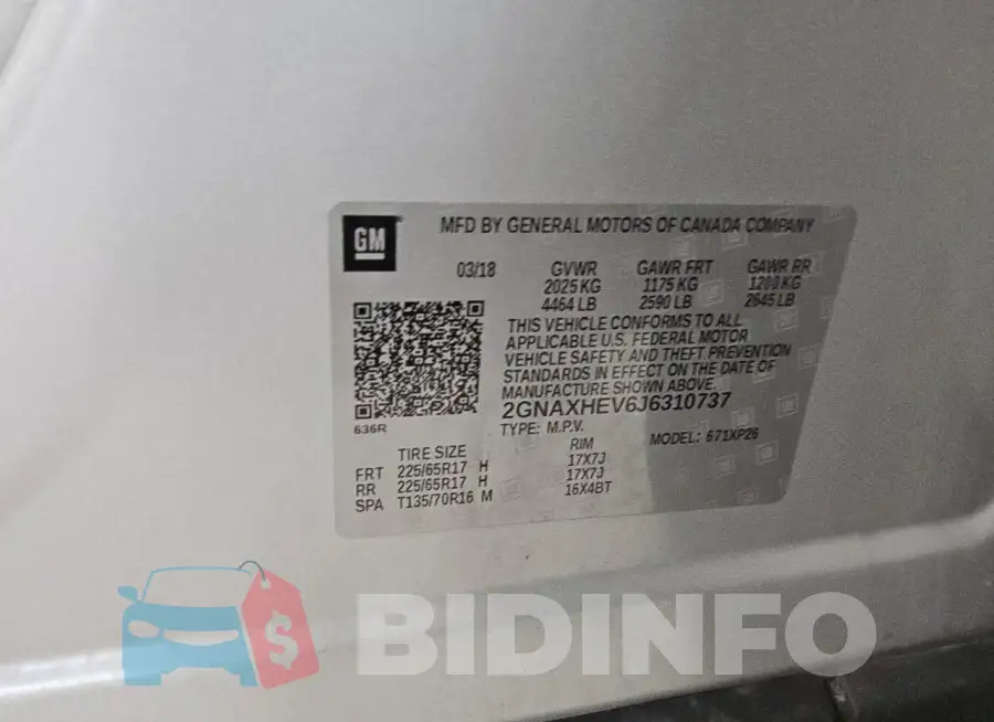 2GNAXHEV6J6310737 Photo# 13