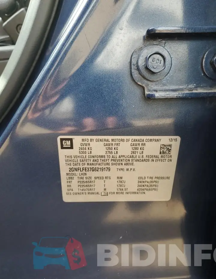 2GNFLFE37G6219179 Photo# 12