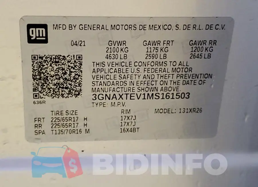 3GNAXTEV1MS161503 Photo# 13