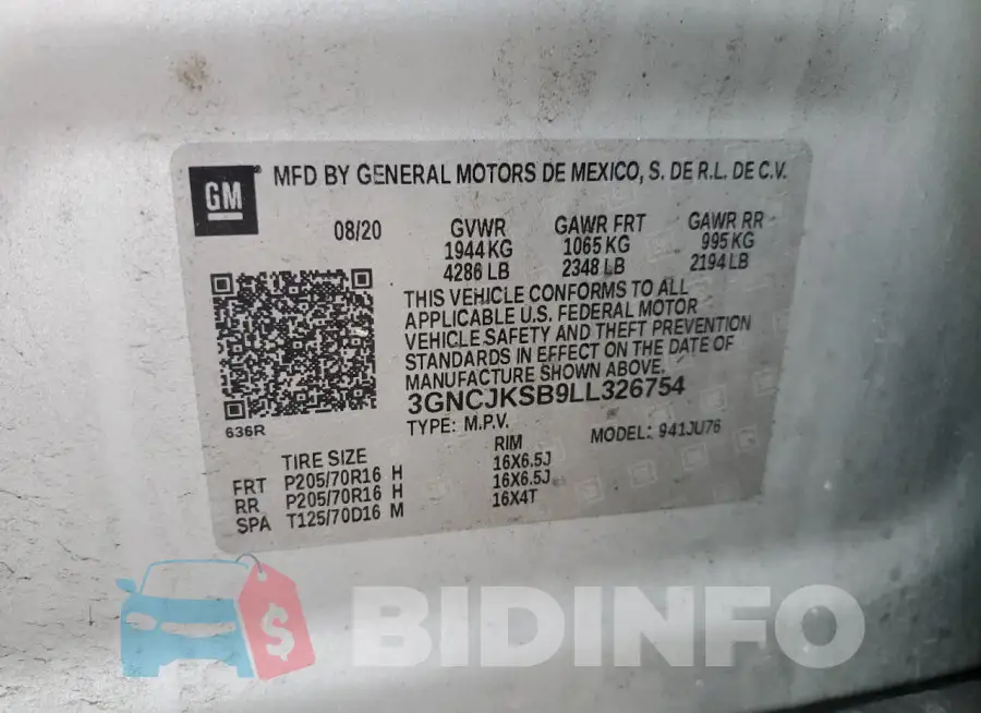 3GNCJKSB9LL326754 Photo# 13