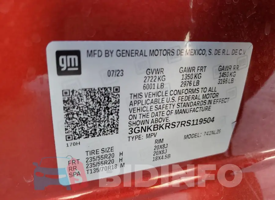 3GNKBKRS7RS119504 Photo# 13