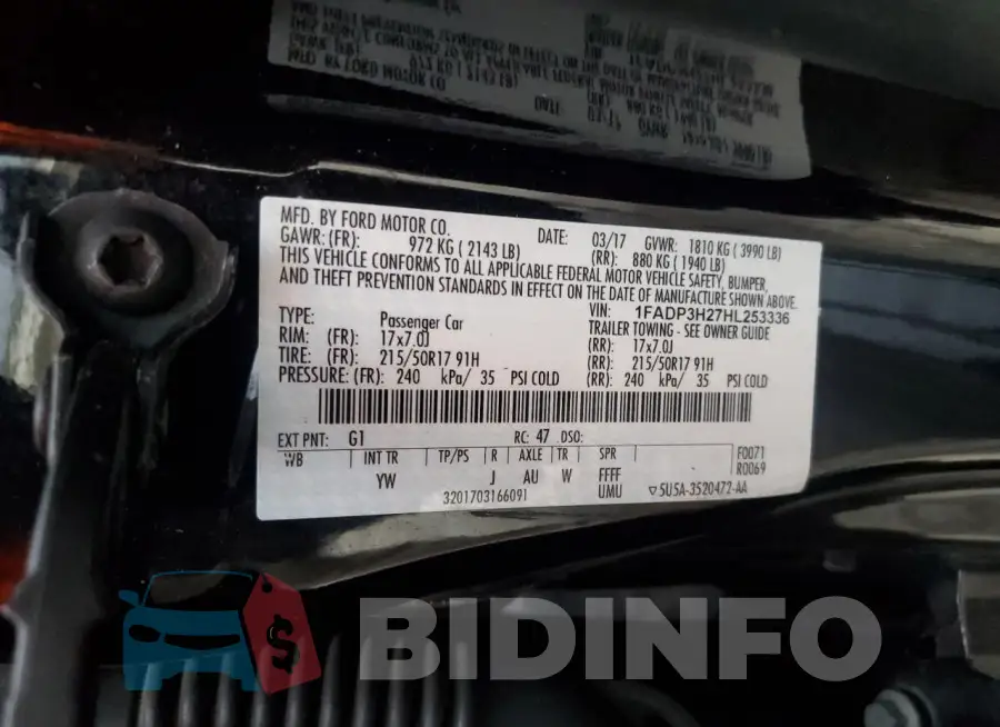 1FADP3H27HL253336 Photo# 13