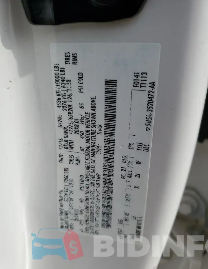 1FT7W2BT5HEC18398 Photo# 13