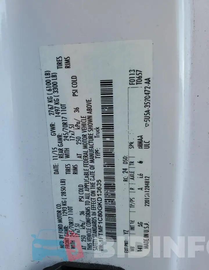 1FTMF1C80GKD13636 Photo# 10