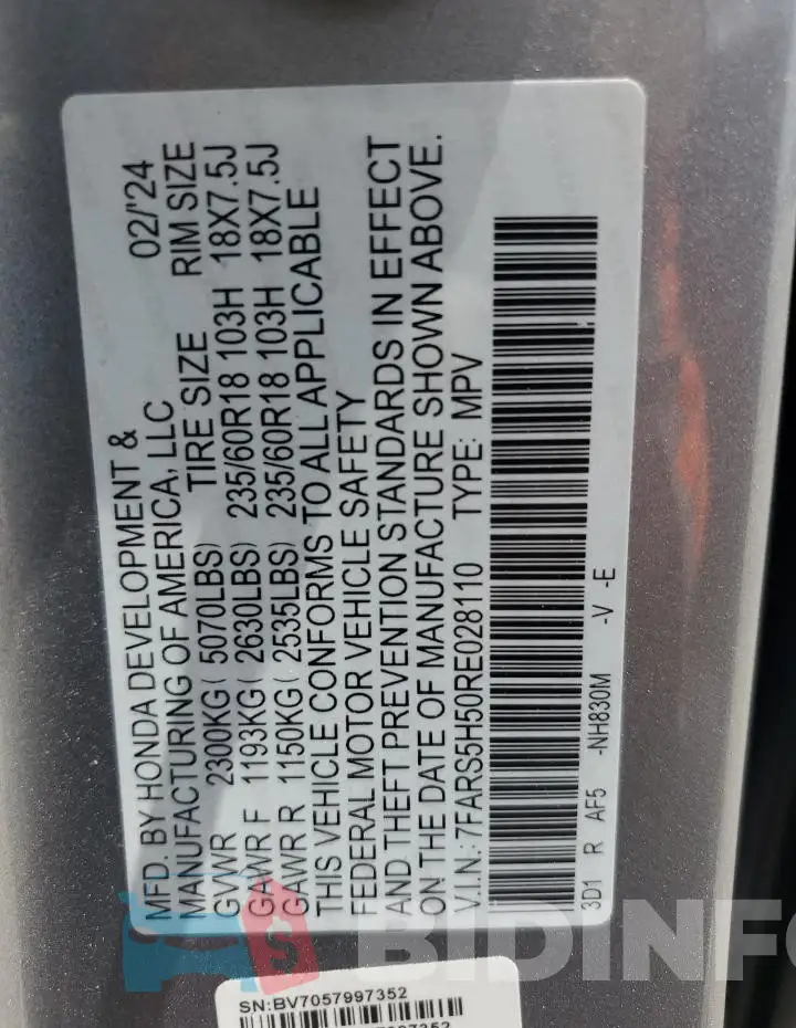 7FARS5H50RE028110 Photo# 12