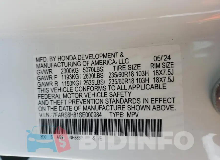 7FARS6H81SE000984 Photo# 13