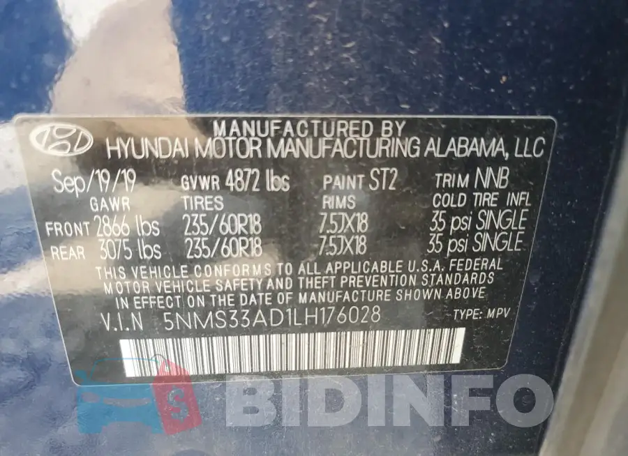 5NMS33AD1LH176028 Photo# 13