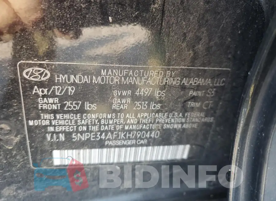 5NPE34AF1KH790440 Photo# 12