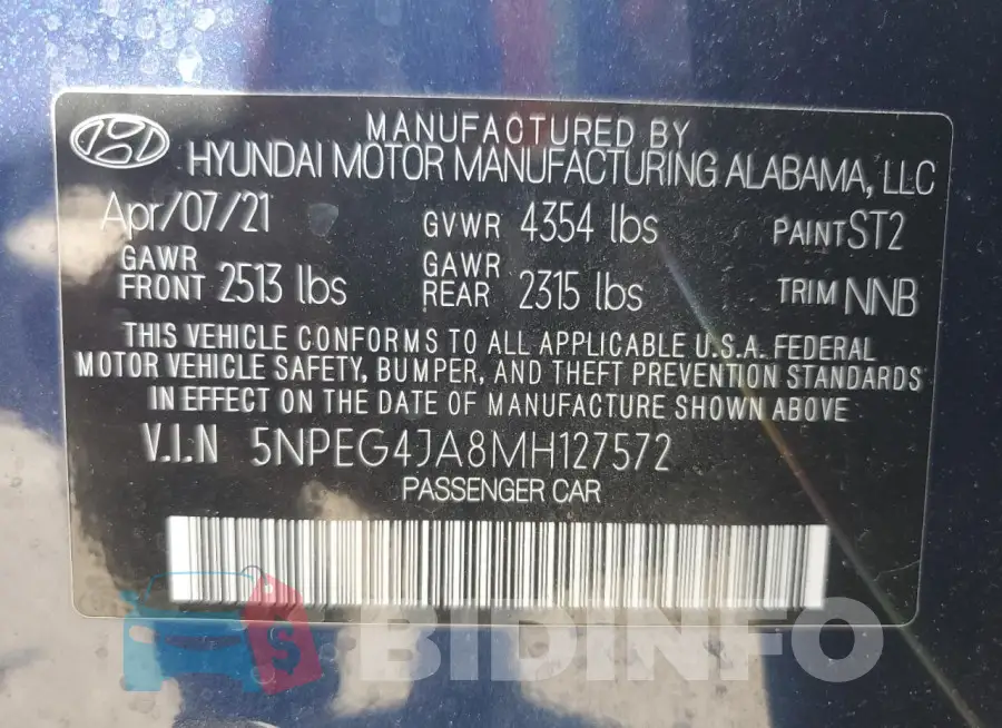 5NPEG4JA8MH127572 Photo# 13
