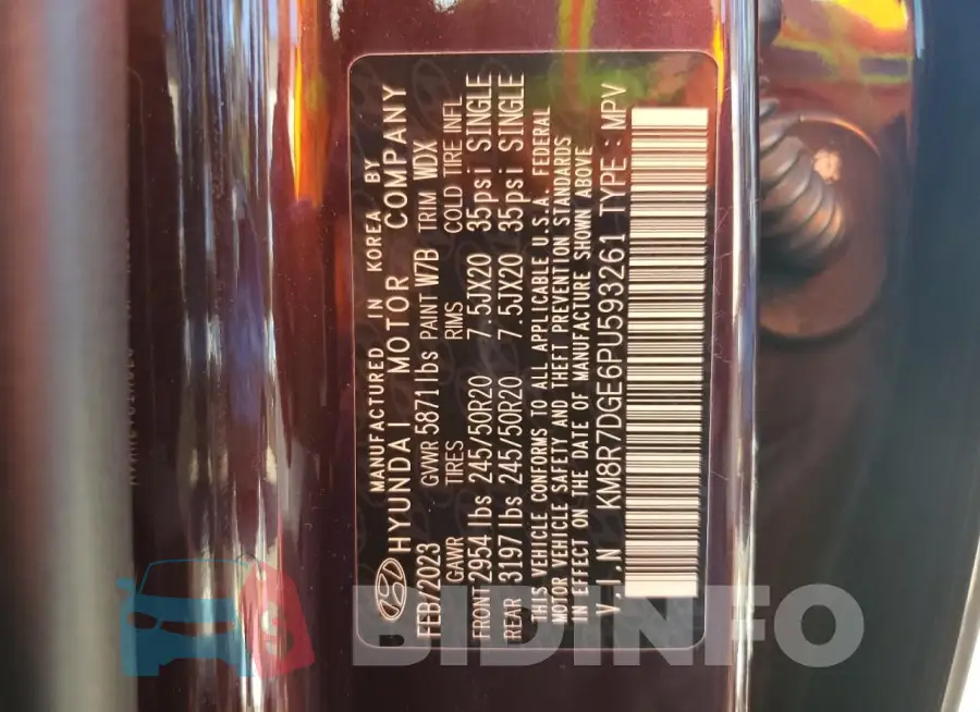 KM8R7DGE6PU593261 Photo# 14
