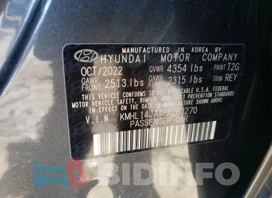 KMHL14JA4PA283270 Photo# 12