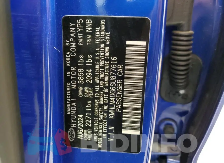 KMHLM4DG6SU877616 Photo# 12