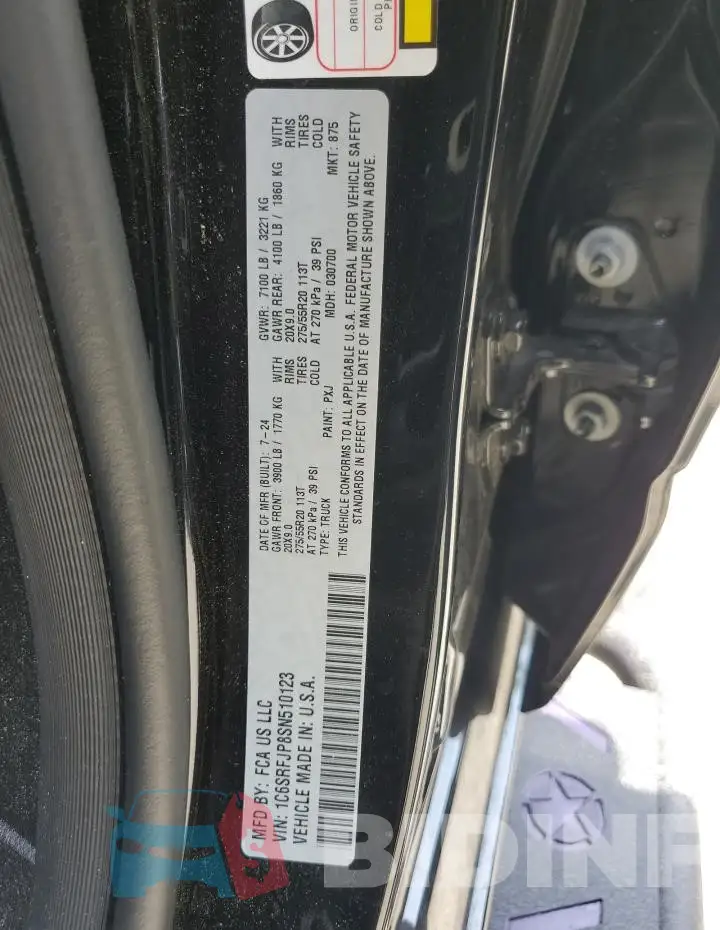 1C6SRFJP8SN510123 Photo# 12