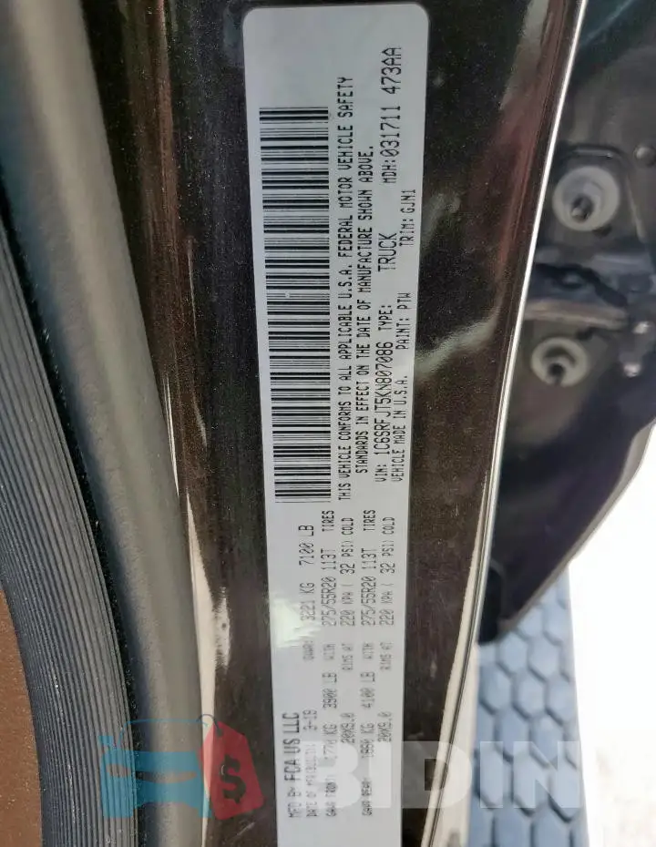 1C6SRFJT5KN807086 Photo# 12