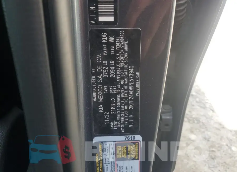 3KPF24AD8PE573940 Photo# 12