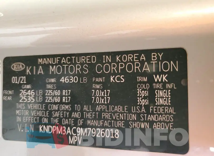 KNDPM3AC9M7926018 Photo# 13