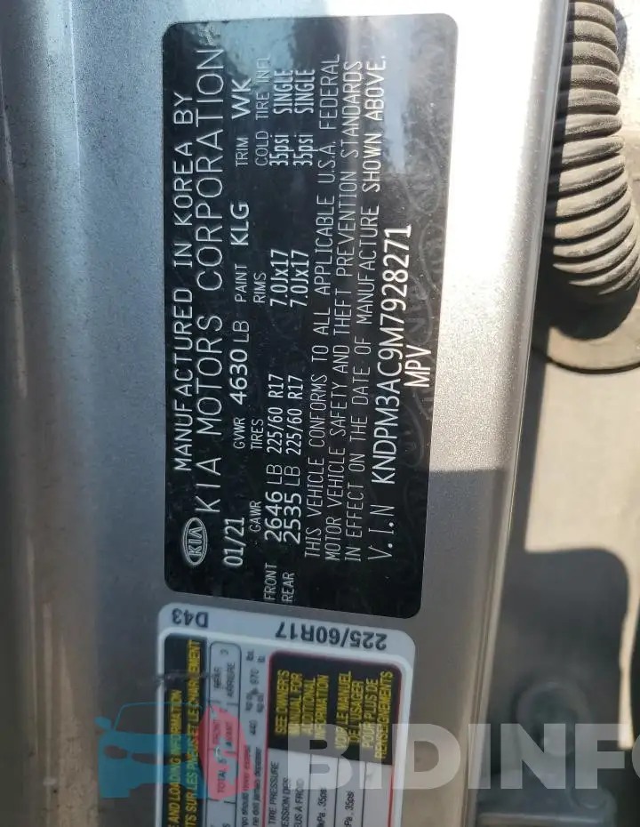 KNDPM3AC9M7928271 Photo# 14