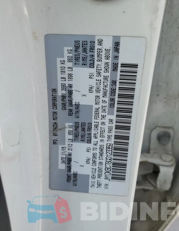 JM1DKBC78G0123359 Photo# 12