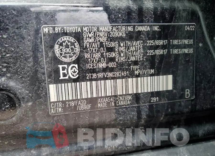 2T3B1RFV3NC282491 Photo# 14
