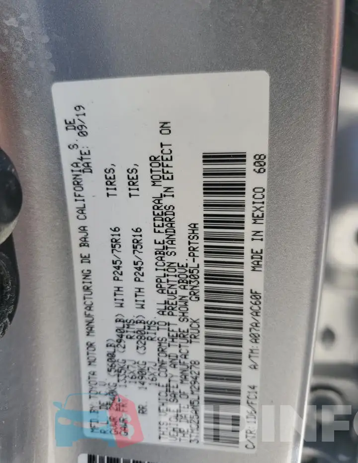 3TMCZ5AN5LM294278 Photo# 13