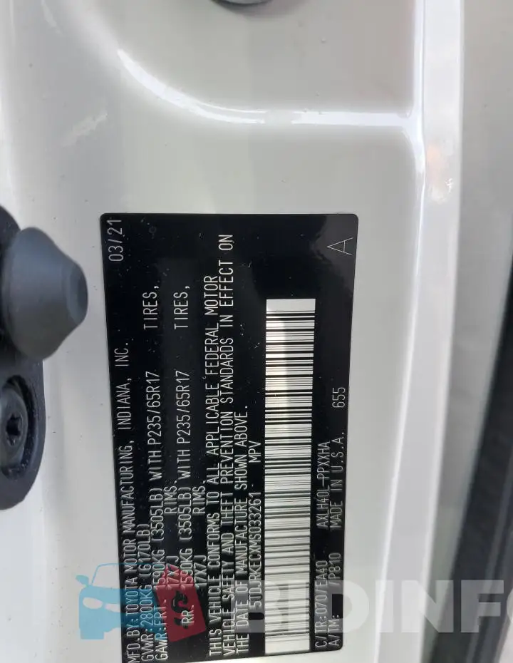 5TDJRKECXMS033261 Photo# 14