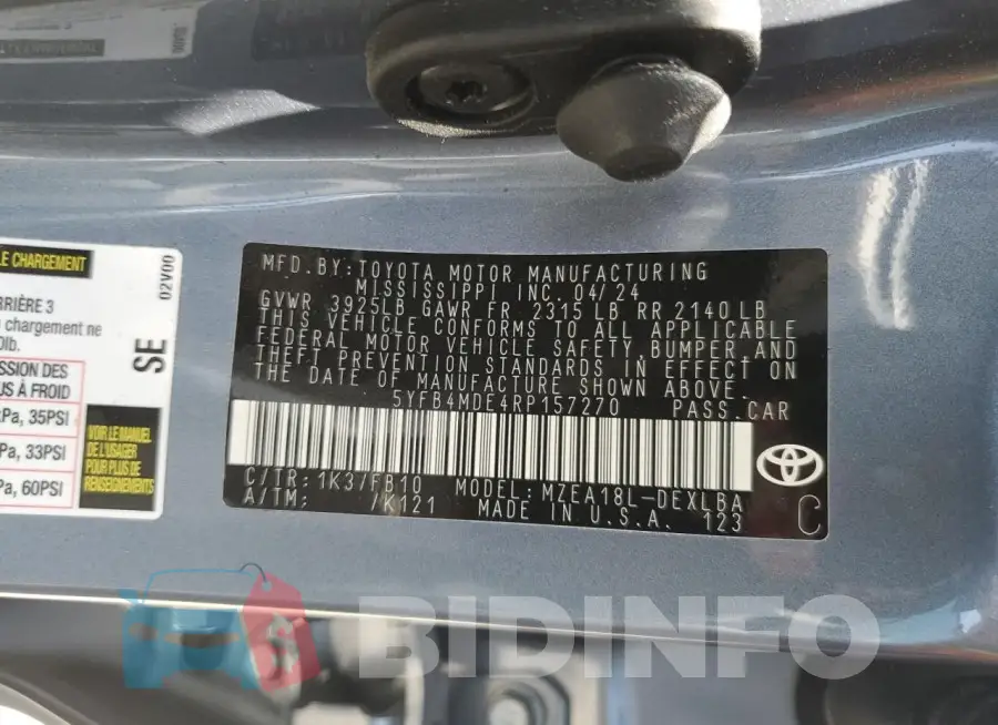 5YFB4MDE4RP157270 Photo# 12